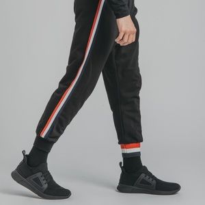 College Black Joggers w/ Asymmetrical Design